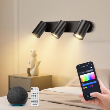 Aigostar - LED RGBW regulējams spotgaismeklis MESH 3xLED/4,9W/230V 2700-6500K balts + tālvadības pults