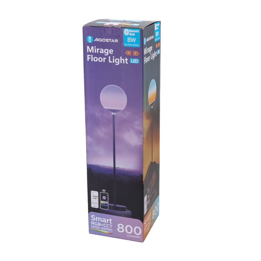 Aigostar - RGBW LED dimējama grīdas lampa MESH LED/8W/230V + tālvadības pults