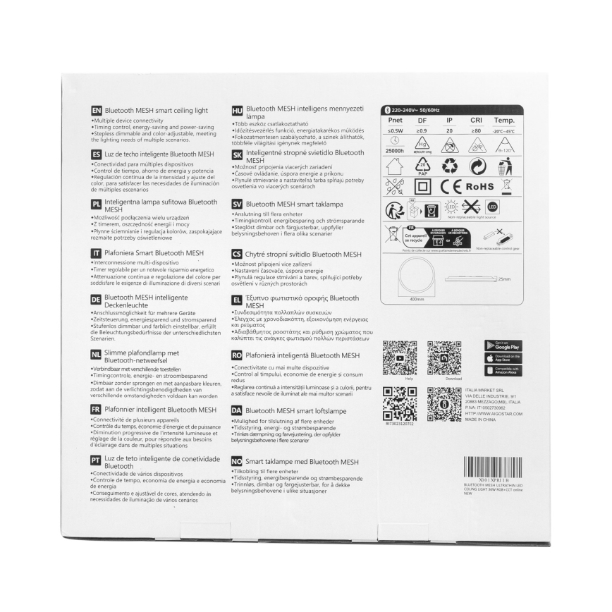 Aigostar - LED RGBW Regulējams griestu gaismeklis MESH LED/36W/230V 3000-6500K balts + tālvadība