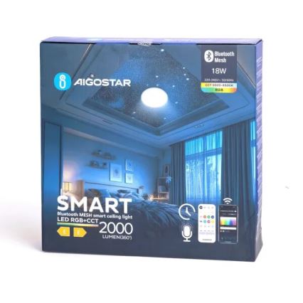 Aigostar - LED RGBW Vannas istabas griestu lampa MESH LED/18W/230V 3000-6500K IP44 + tālvadības pults