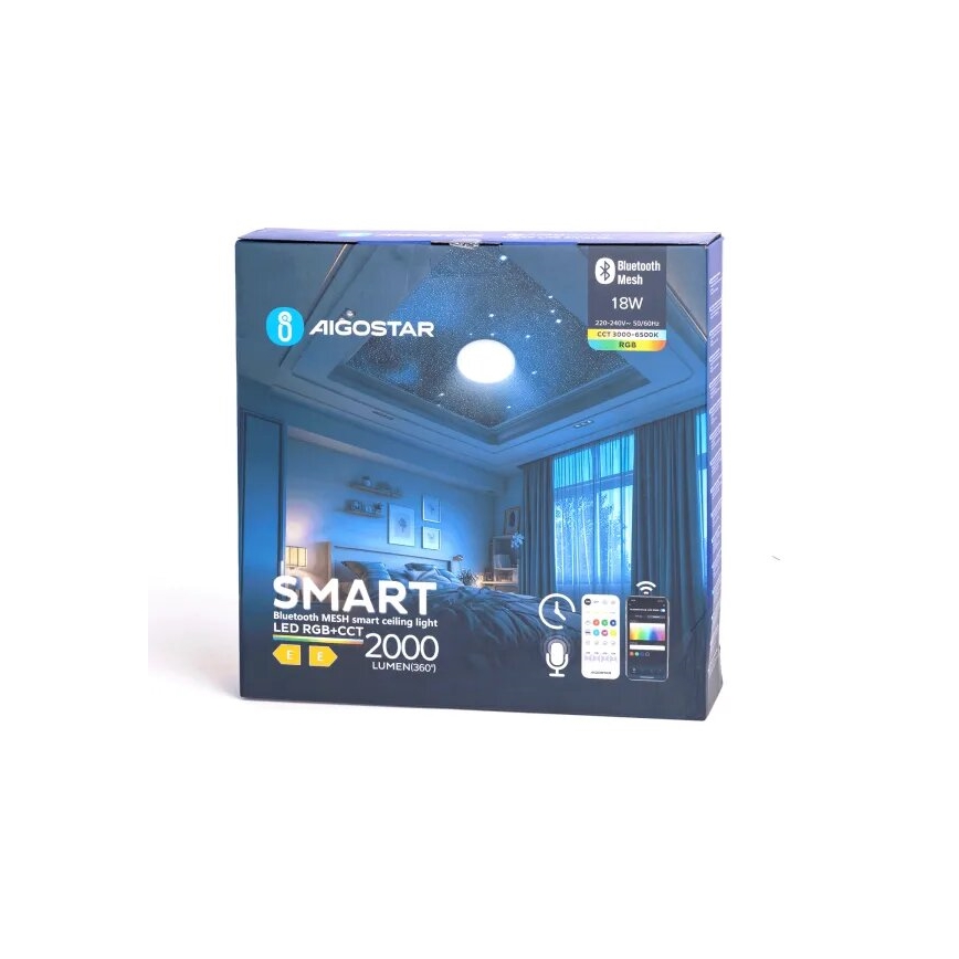 Aigostar - LED RGBW Vannas istabas griestu lampa MESH LED/18W/230V 3000-6500K IP44 + tālvadības pults