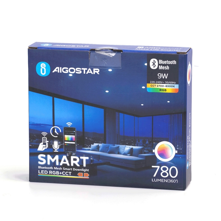 Aigostar - LED RGBW Vannas istabas iegremdējama lampa MESH LED/9W/230V 2700-6500K IP44