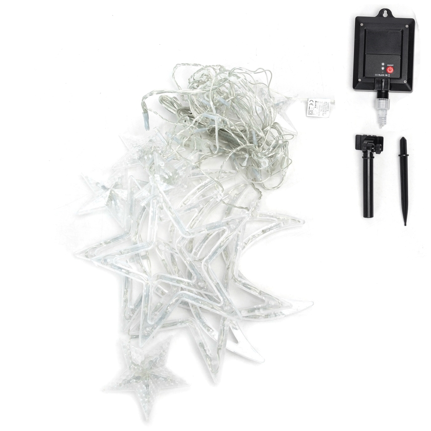 Aigostar - LED saules Ziemassvētku virtene 120xLED/8 funkcijas 3x0,6 m 500 mAh IP65 daudzkrāsaina