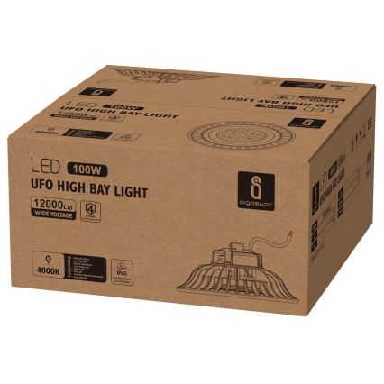 Aigostar - LED rūpniecības gaismeklis UFO HIGHBAY LED/100W/230V 4000K IP65