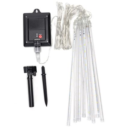 Aigostar - LED saules Ziemassvētku virtene 192xLED/8m IP65 1200 mAh siltā balta