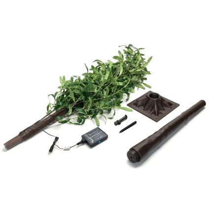 Aigostar - LED Saules dekorācija 285xLED/3,8m IP65 1200 mAh silti balta olīvu krāsā