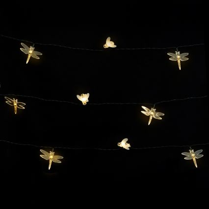 Aigostar - LED saules dekoratīvā virtene 50 LED/8 režīmi 10 m 800 mAh IP65 silti balta