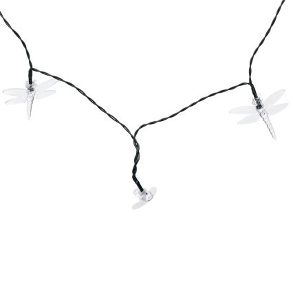 Aigostar - LED saules dekoratīvā virtene 50 LED/8 režīmi 10 m 800 mAh IP65 silti balta