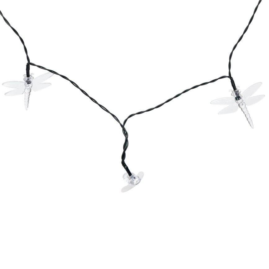 Aigostar - LED saules dekoratīvā virtene 50 LED/8 režīmi 10 m 800 mAh IP65 silti balta