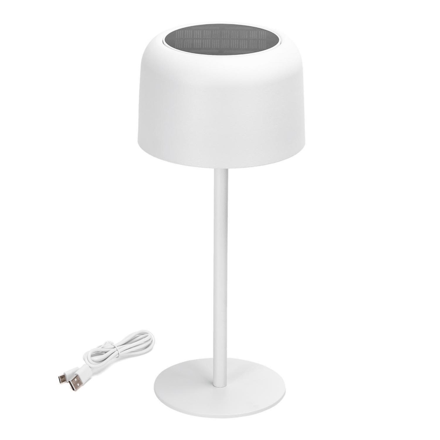 Aigostar - LED Saules enerģijas aptumšojama uzlādējama lampa LED/3W/5V 2200mAh balta IP54