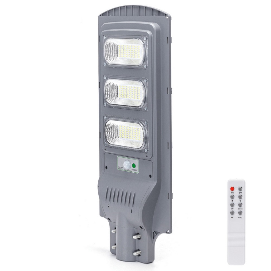 Aigostar - LED Saules enerģijas ielas lampa ar kustību un krēslas sensoru LED/150W/3,2V 15000mAh IP65 6500K + tālvadības pults