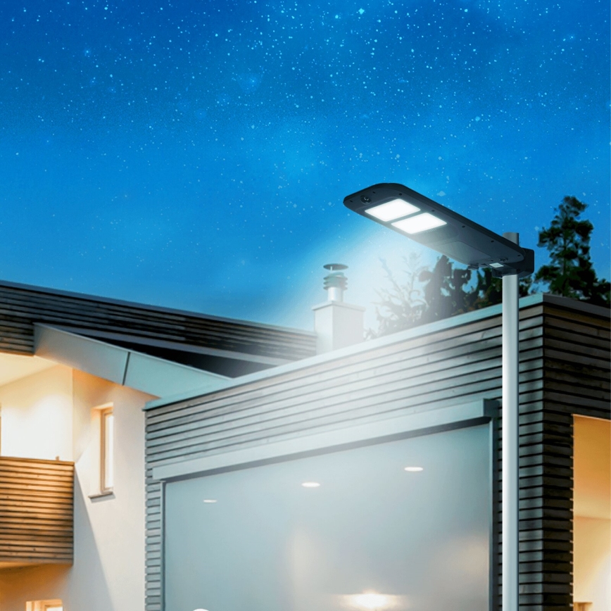 Aigostar - LED Saules enerģijas ielas lampa ar sensoru LED/180W/4V 7500mAh IP65 + tālvadības pults