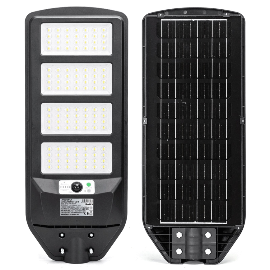 Aigostar - LED Saules enerģijas ielas lampa ar sensoru LED/200W/3,2V 12000mAh IP65 6500K + tālvadības pults