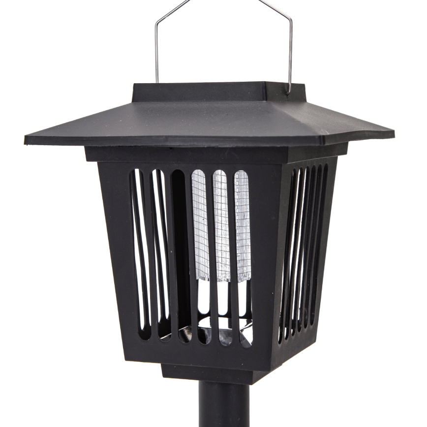 Aigostar - LED Saules enerģijas lampa ar kukaiņu slazdu LED/0,03W/1,2V 55,2cm melna 6500K 300 mAh IP44
