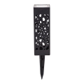 Aigostar - LED Saules enerģijas lampa LED/0,006W/1,2V 28,5cm melna 100 mAh 6500K  IP44