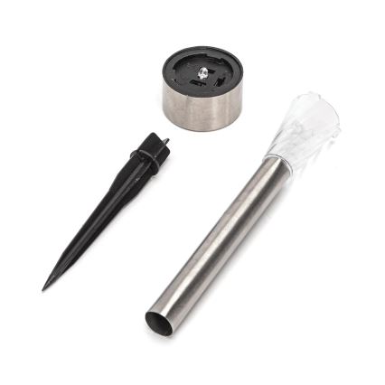 Aigostar - LED Saules enerģijas lampa LED/0,006W/1,2V 40 mAh 29,5 cm matēts hroms 6500K IP44