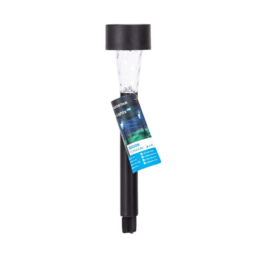 Aigostar - LED Saules enerģijas lampa LED/0,006W/1,2V 40 mAh 29,5 cm melna 6500K IP44