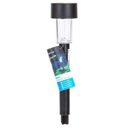 Aigostar - LED Saules enerģijas lampa ar sensoru soumraku LED/0,006W/1,2V 40 mAh 29,5 cm melna 6500K IP44