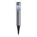 Aigostar - LED Saules enerģijas lampa LED/0,006W/1,2V 31,5 cm 100 mAh matēts hroms 6500K IP44