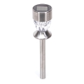 Aigostar - LED Saules enerģijas lampa LED/0,006W/1,2V 35,5cm matēts hroms 2700K IP44 100 mAh