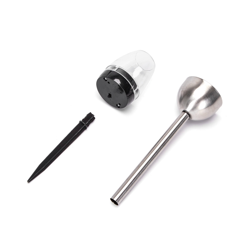 Aigostar - LED Saules enerģijas lampa LED/0,006W/1,2V 38,2cm matēts hroms 2700K IP44