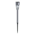 Aigostar - LED Saules enerģijas lampa LED/0,006W/1,2V 40 mAh 29,7 cm matēts hroms 6500K IP44