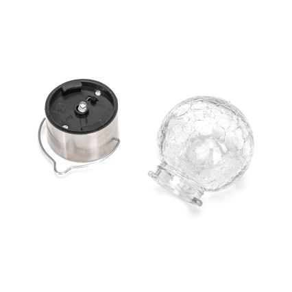 Aigostar - LED Saules enerģijas lampa LED/0,006W/1,2V d. 6 cm 100 mAh 6500K IP44
