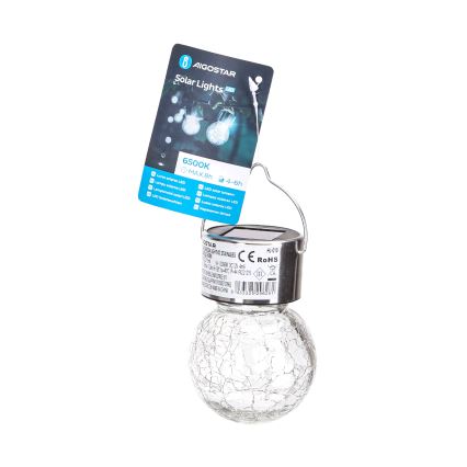 Aigostar - LED Saules enerģijas lampa LED/0,006W/1,2V d. 6 cm 100 mAh 6500K IP44