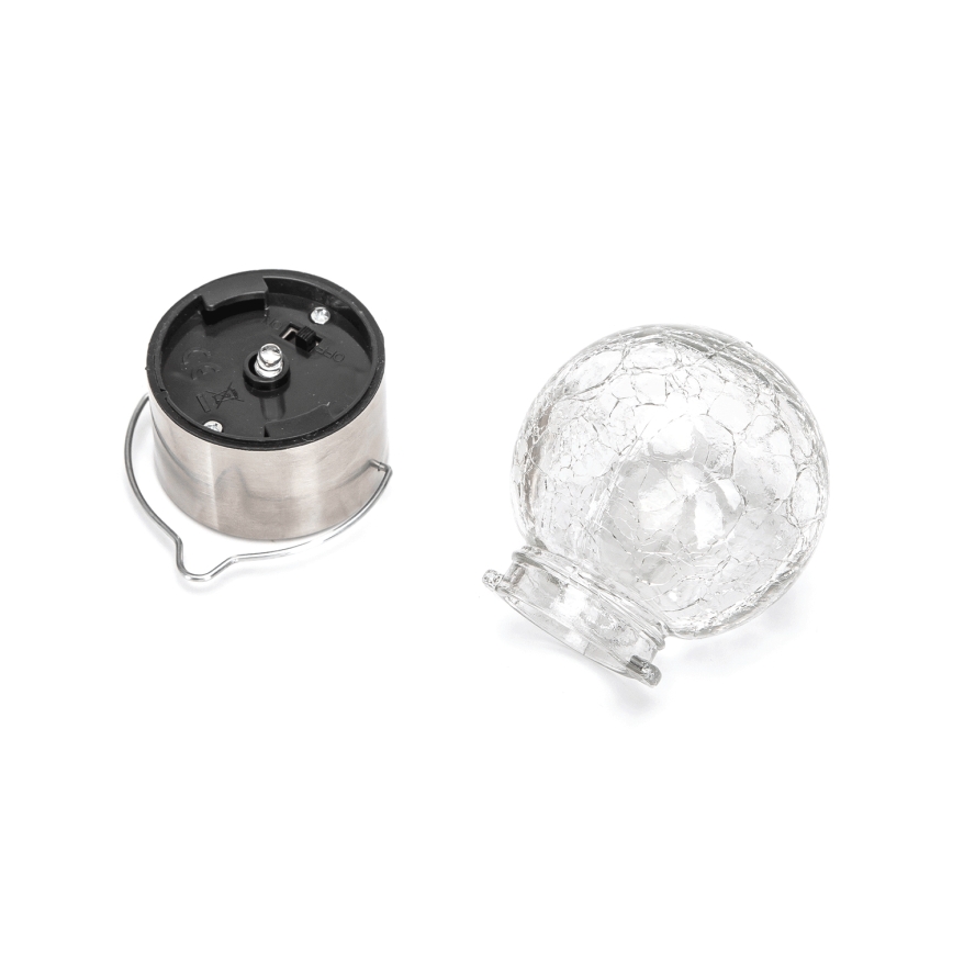 Aigostar - LED Saules enerģijas lampa LED/0,006W/1,2V matēts hroms 6500K IP44