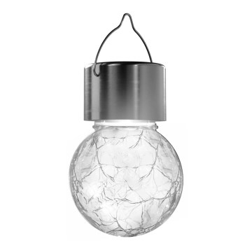 Aigostar - LED Saules enerģijas lampa LED/0,006W/1,2V matēts hroms 6500K IP44