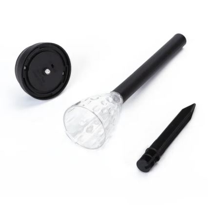 Aigostar - LED Saules enerģijas lampa LED/0,06W/2V 33,5 cm 6500K IP44 100 mAh melna