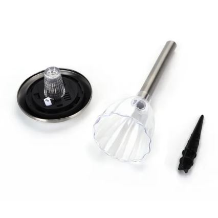 Aigostar - LED Saules enerģijas lampa LED/0,08W/2V 30,4 cm 200 mAh 6500K IP44 matēts hroms