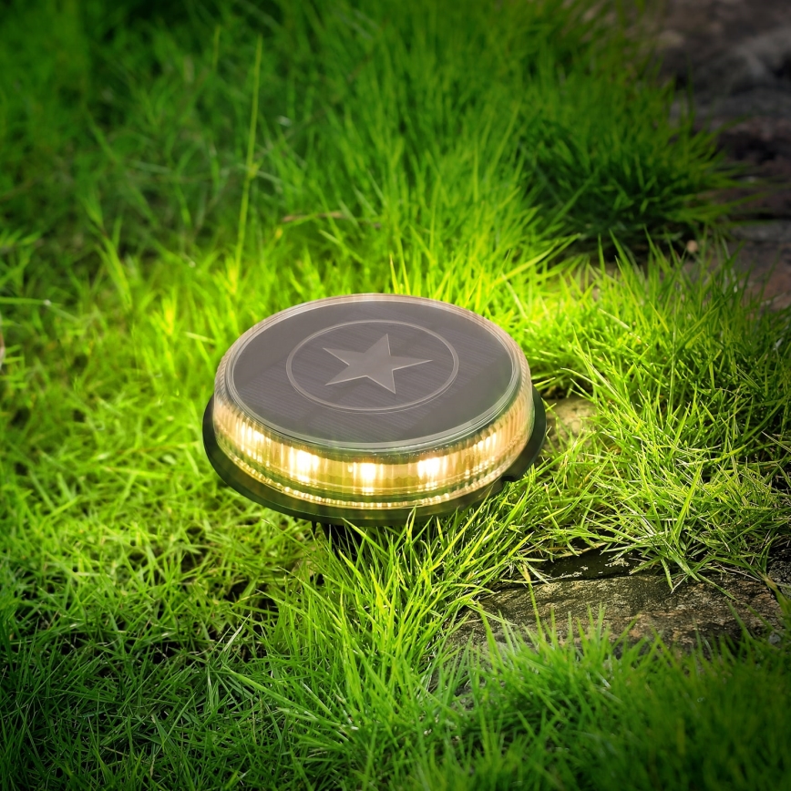 Aigostar - LED Saules enerģijas lampa LED/0,6W/5,5V 24,5 cm 500 mAh 3200K IP66 melna