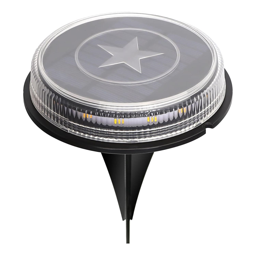 Aigostar - LED Saules enerģijas lampa LED/0,6W/5,5V 24,5 cm 500 mAh 3200K IP66 melna