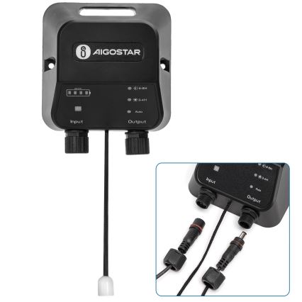 Aigostar - LED Saules enerģijas lampa LED/70W/12V 6000 mAh 6500K d. 20,5 cm + tālvadības pults