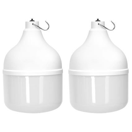 Aigostar - LED Saules enerģijas lustra 2xLED/70W/12V 12000 mAh 6500K d. 12 cm + tālvadības pults