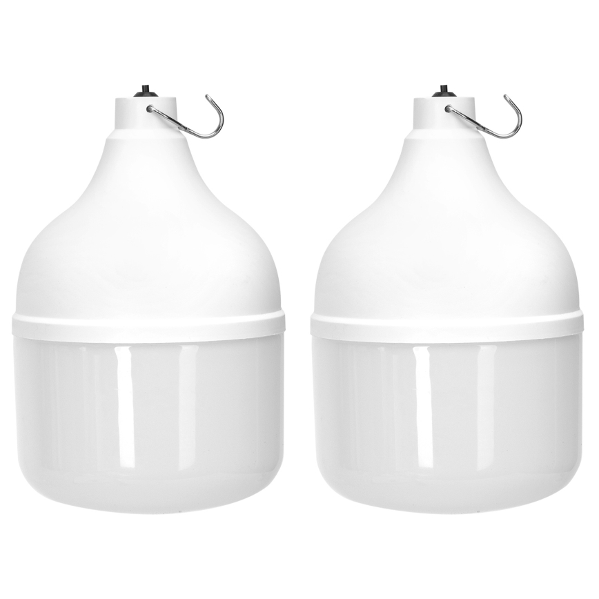 Aigostar - LED Saules enerģijas lustra ar sensoru 2xLED/70W/12V 12000 mAh 6500K d. 12 cm + tālvadības pults