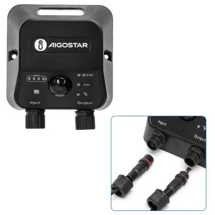 Aigostar - LED Saules enerģijas lustra ar sensoru LED/35W/12V 3000 mAh 6500K d. 10 cm + tālvadības pults
