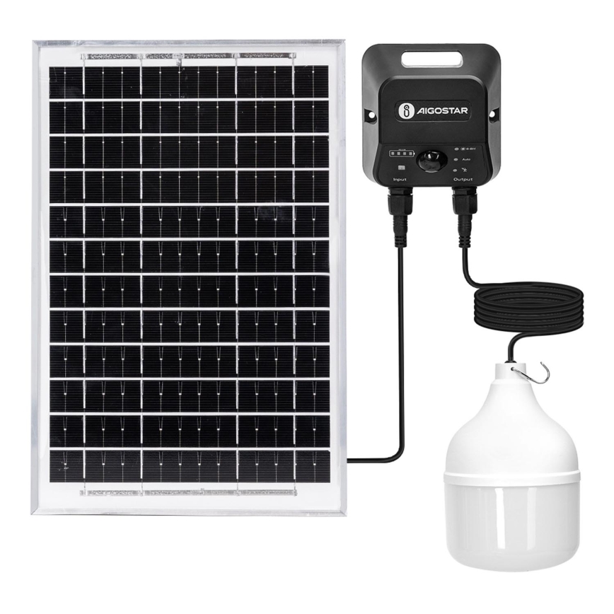 Aigostar - LED Saules enerģijas lustra ar sensoru LED/70W/12V 6000 mAh 6500K d. 12 cm + tālvadības pults