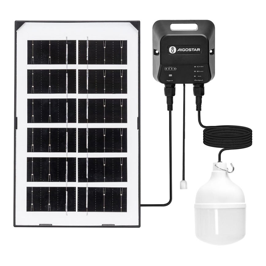 Aigostar - LED Saules enerģijas lustra LED/35W/12V 3000 mAh 6500K d. 10 cm + tālvadības pults