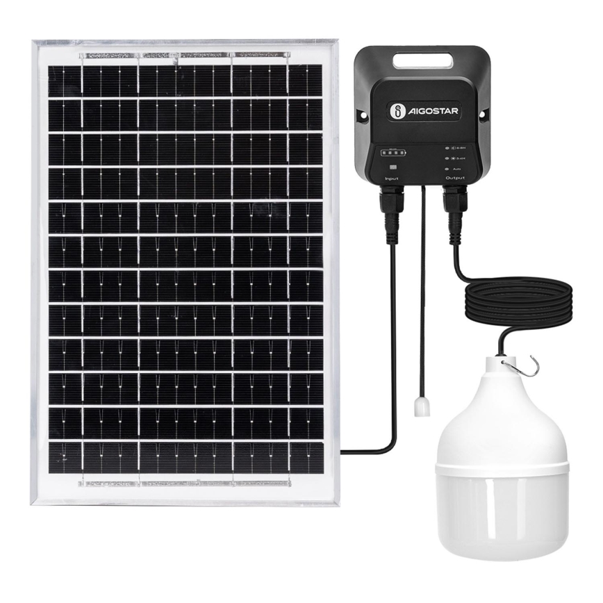 Aigostar - LED Saules enerģijas lustra LED/70W/12V 6000 mAh 6500K d. 12 cm + tālvadības pults