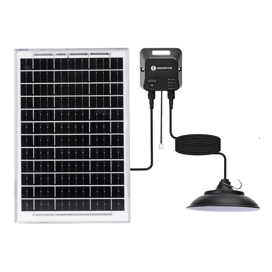 Aigostar - LED Saules enerģijas lustra LED/70W/12V 6000 mAh 6500K d. 23,5 cm + tālvadības pults