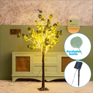 Aigostar - LED Saules enerģijas rotājums 30xLED/2,6m IP65 silti balta eikalipts