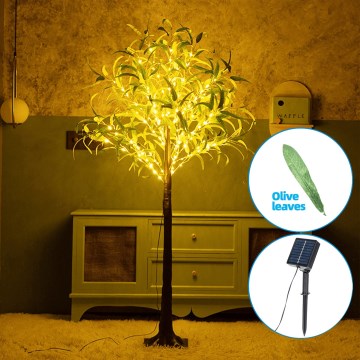 Aigostar - LED Saules enerģijas rotājums 30xLED/2,6m IP65 silti balta olīvu