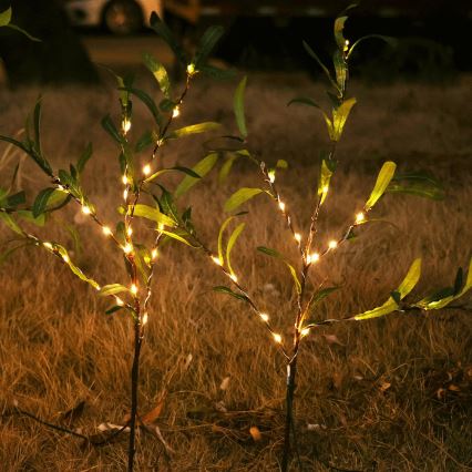 Aigostar - LED Saules enerģijas rotājums 60xLED/3,5m IP65 silti balta olīvu