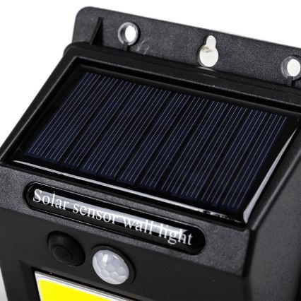 Aigostar - LED Saules enerģijas sienas lampa ar sensoru LED/13W/5,5V 6500K IP65