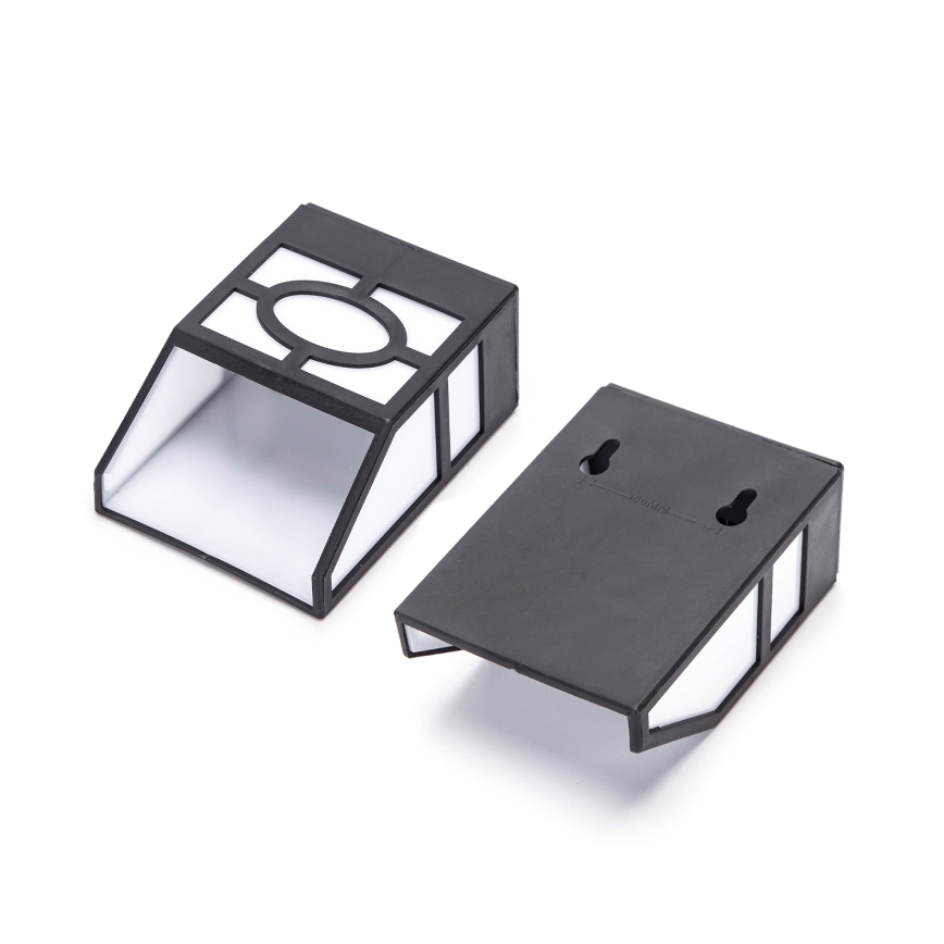 Aigostar - LED Saules enerģijas sienas lampa LED/0,006W/1,2V 100 mAh 2700K IP44 melna
