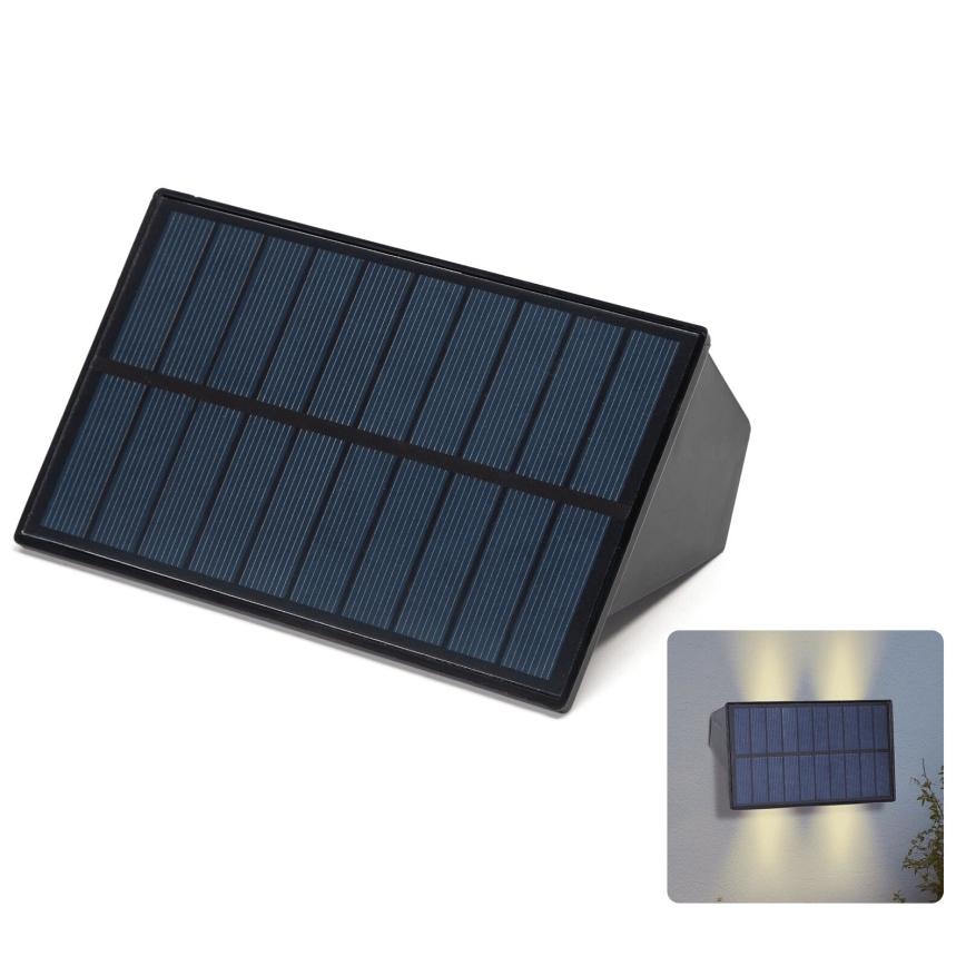 Aigostar - LED Saules enerģijas sienas lampa LED/4W/5,5V 2700K IP44