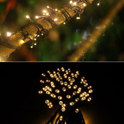 Aigostar - LED Saules enerģijas virtene 100xLED/12m 300 mAh IP65 silti balta