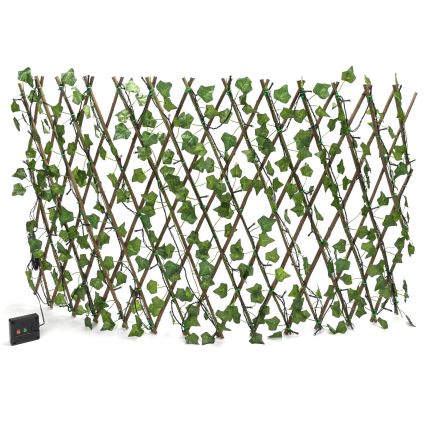 Aigostar - LED Saules enerģijas virtene 102xLED/2x0,7m IP65 silti balta ivy